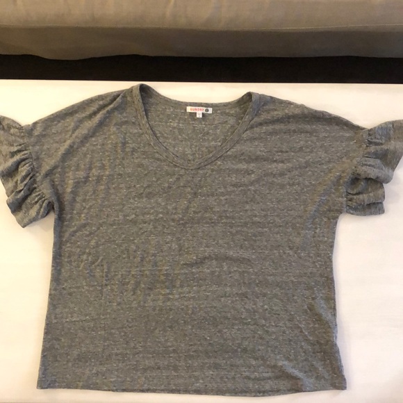 Sundry Tops - Sundry ruffle sleeves t shirt size 1